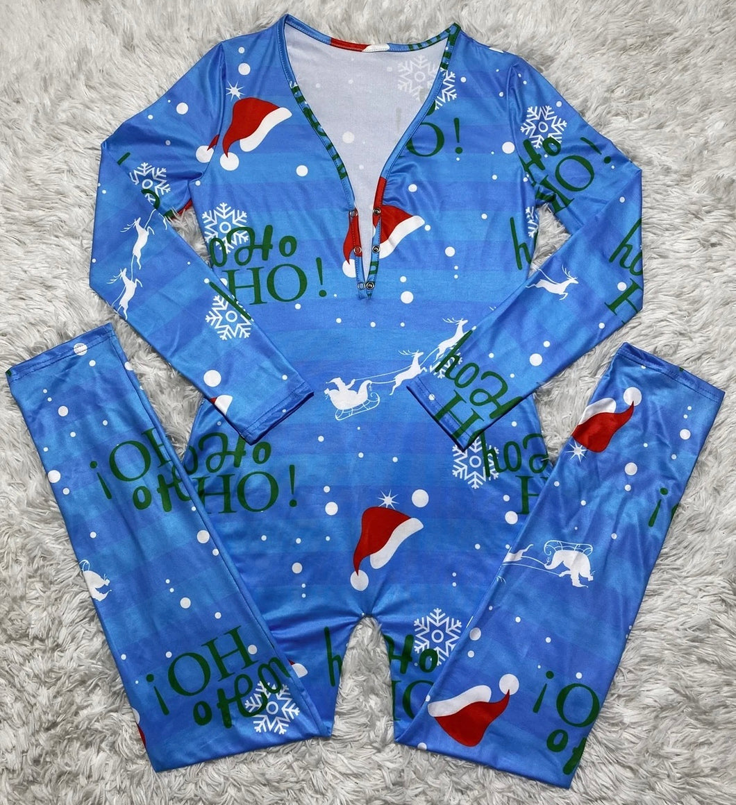 Blue Ho Ho Ho onesies