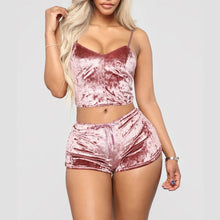 Load image into Gallery viewer, Plus size 2 piece velvet set
