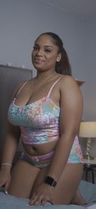 Plus size Two piece velvet tye dye set